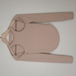 Asos Ribbed Bodycon Cutout Longsleeve Crop Top